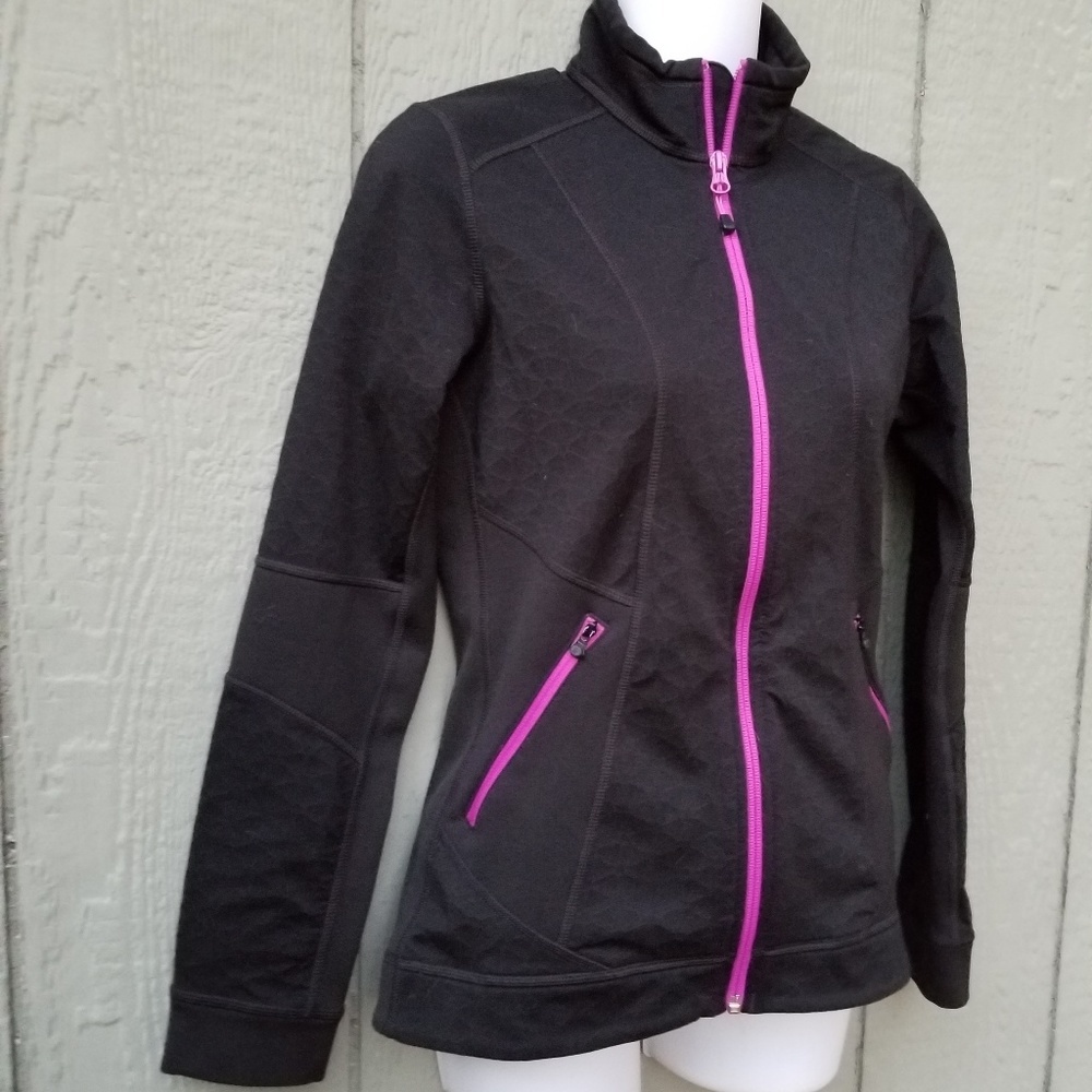 Black & Purple North Face Zip Up Jacket Size Small